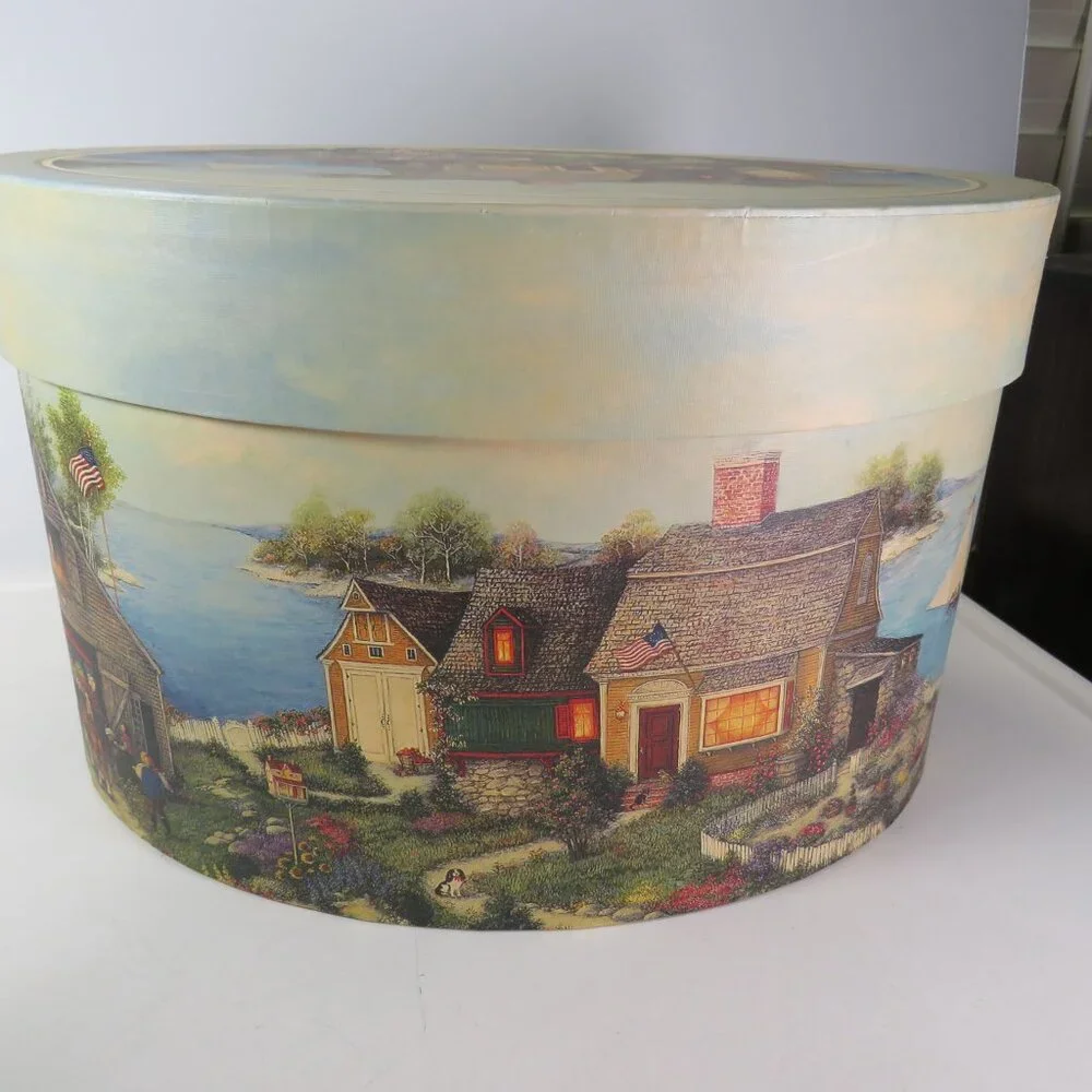 Nantucket Costal Large Oval Box Storage by Bob's Boxes Linda Nelson Stocks